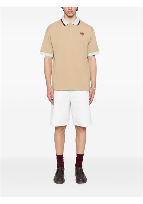 Polo con logo ricamato in beige Drôle De Monsieur - uomo DROLE DE MONSIEUR | PL138CO162DBG